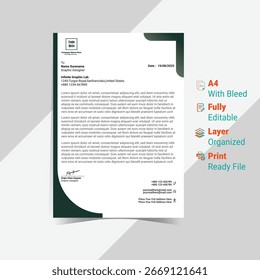 Design de papel timbrado multicolorido profissional e criativo para sua empresa e empresa e loja