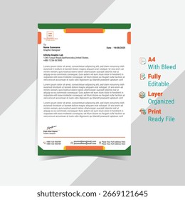 Professional And Creative multi color letterhead design for your company and business and shop