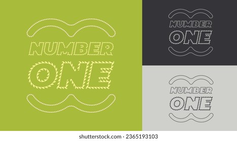 Logotipo profesional creativo número 1 para empresa en la palabra uno
