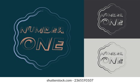 Professional  Creative Number 1 logo for corporate company in the word one