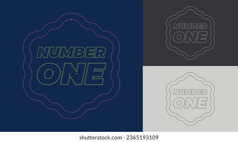 Logotipo profesional creativo número 1 para empresa en la palabra uno