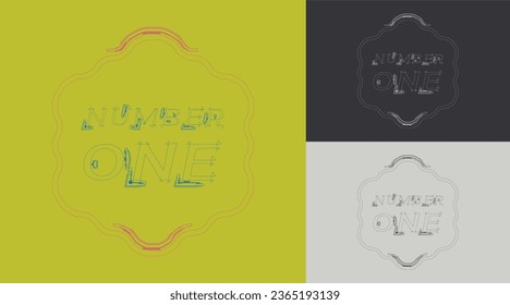 Professional  Creative Number 1 logo for corporate company in the word one