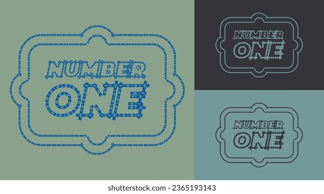 Professional  Creative Number 1 logo for corporate company in the word one