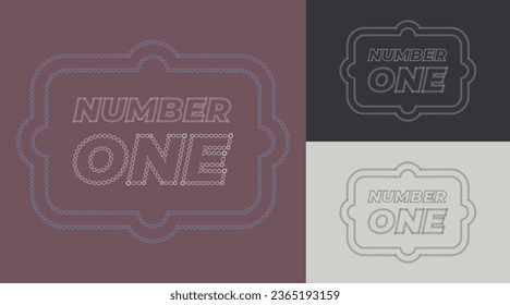 Professional  Creative Number 1 logo for corporate company in the word one