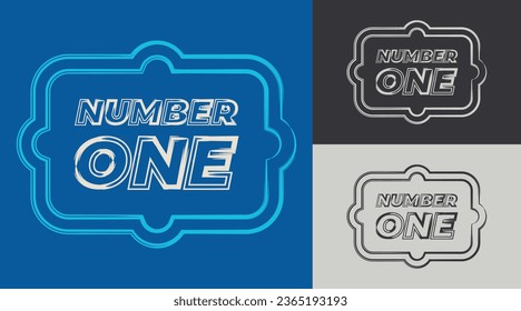 Logotipo profesional creativo número 1 para empresa en la palabra uno