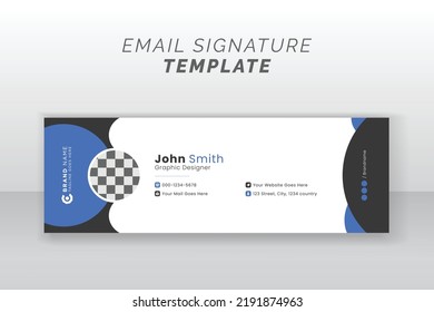 Diseño profesional de pancartas con firma de correo electrónico con forma orgánica con un lugar fotográfico de autor.