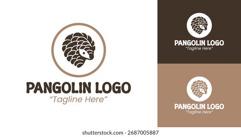 Profesional y creativo Pangolin Logo Diseños para la marca y las empresas
