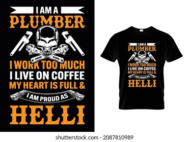 professional and creative plumber vector t shirt design bundle