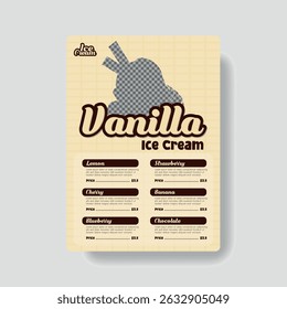 Professional and creative restaurant ice cream poster design