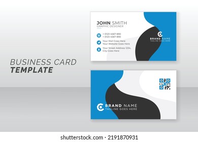 Professional creative shape business card design