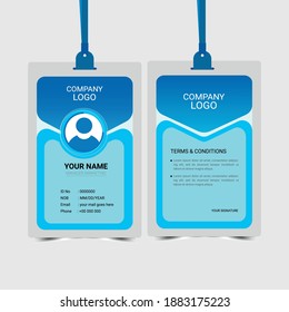 Diseño profesional de tarjeta de identificación de negocios simple.