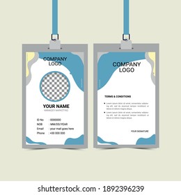 
Diseño profesional de tarjeta de identificación profesional creativa simple