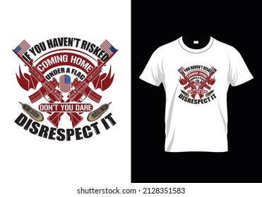 Diseño profesional y creativo de camisetas vectoriales veteranas 