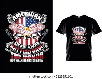 Professional and creative veteran vector t shirt design 