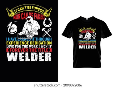 professional and creative welder vector t shirt design