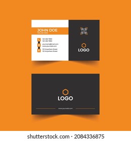 Professional And Creative Yellow And Black Background Colour Business Card Design 