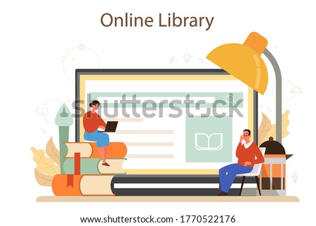 Professional critic online service or platform. Journalist making review and ranking food and literature. Online library. Flat vector illustration