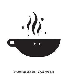 Logotipo culinario del Profesional con la sartén simple