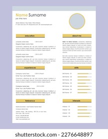 Professional curriculum vitae cv resume template