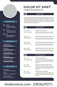 professional curriculum vitae template vector