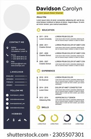 professional curriculum vitae template vector