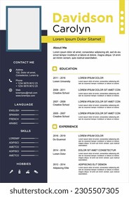 professional curriculum vitae template vector