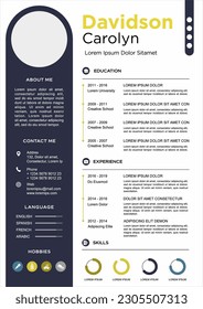 professional curriculum vitae template vector