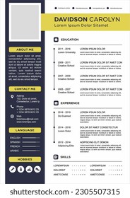 professional curriculum vitae template vector