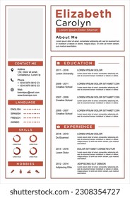 professional curriculum vitae template vector