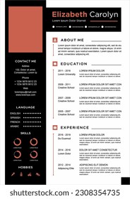 professional curriculum vitae template vector