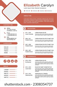 professional curriculum vitae template vector