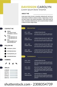 professional curriculum vitae template vector