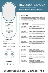 professional curriculum vitae template vector