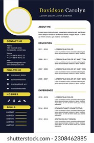 professional curriculum vitae template vector
