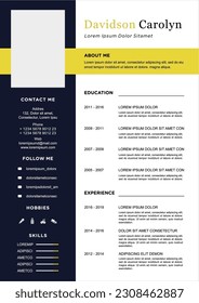 professional curriculum vitae template vector
