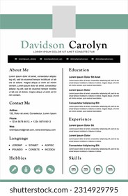 professional curriculum vitae template vector