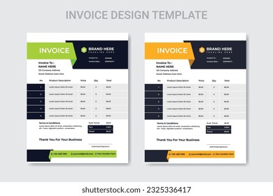 Professional Custom Invoice Design Template