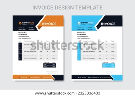 Professional Custom Invoice Design Template