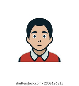 professional cute boy avatar profile picture vector illustration template design