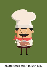 Professional Cute Chef - Preparing Report in Happy Mood