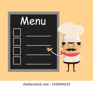 Professional Cute Chef - Presenting Menu List