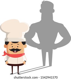 Professional Cute Chef - Standing in Positive Attitude