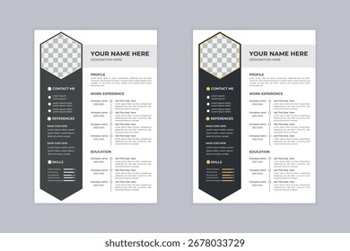 Design profissional de CV para o trabalho