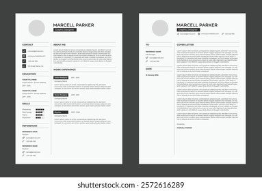 Professional CV Resume design with cover letter