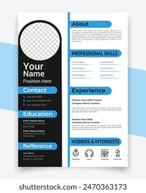 Professional Cv Resume Design For A Creative Person, Vector Minimalist, Cv Templates. Professional Resume Letterhead, Cover Letter Business Layout Job Applications, Personal Description