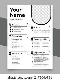 Professional Cv Resume Design For A Creative Person, Vector Minimalist, Cv Templates. Professional Resume Letterhead, Cover Letter Business Layout Job Applications, Personal Description