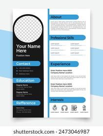 Professional Cv Resume Design For A Creative Person, Vector Minimalist, Cv Templates. Professional Resume Letterhead, Cover Letter Business Layout Job Applications, Personal Description