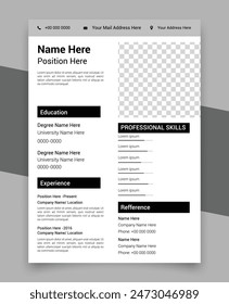 Professional Cv Resume Design For A Creative Person, Vector Minimalist, Cv Templates. Professional Resume Letterhead, Cover Letter Business Layout Job Applications, Personal Description