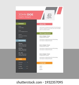 Professional Cv Resume Design Template 