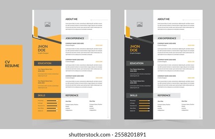 Professional Cv Resume, Elegant Stylish Modern Cv Resume Design Template New